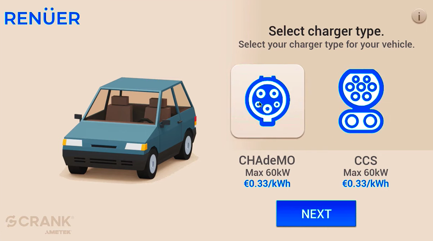 EV Charging Station Demo Image Screen